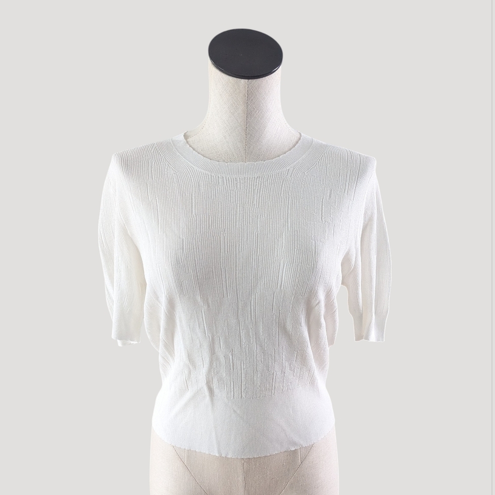 Rachel Comey White Short Sleeve Norte Top Medium